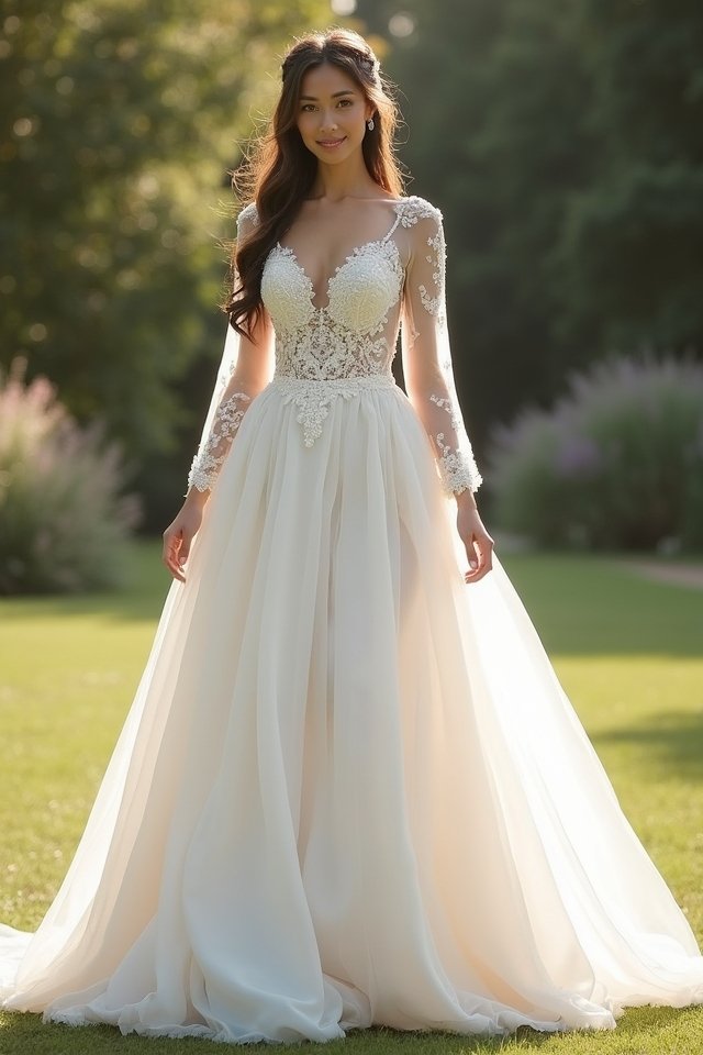 elegant minimalist ballgown style