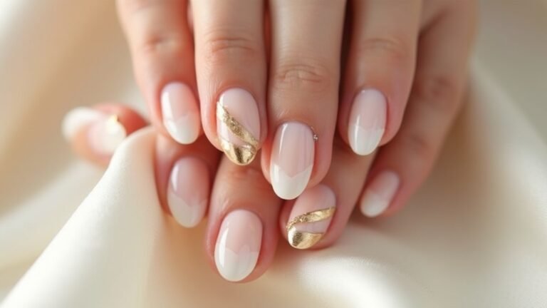 elegant minimalist bridal nails