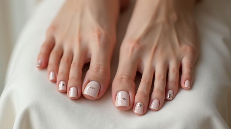 elegant minimalist bridesmaid nails