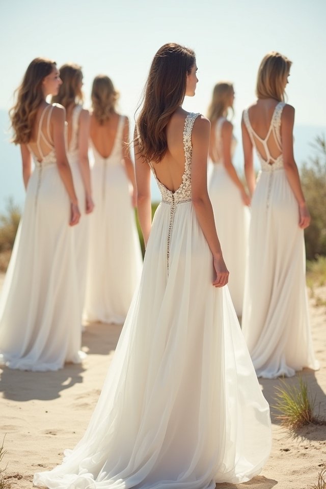 elegant minimalist column gowns