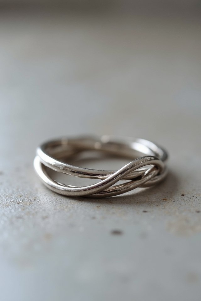 elegant minimalist infinity rings
