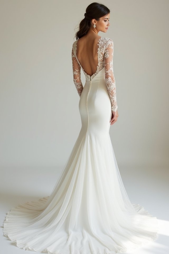 elegant minimalist mermaid gown