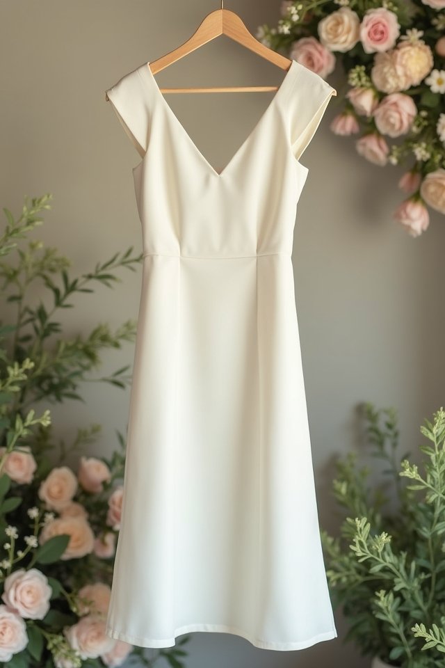 elegant minimalist midi dress
