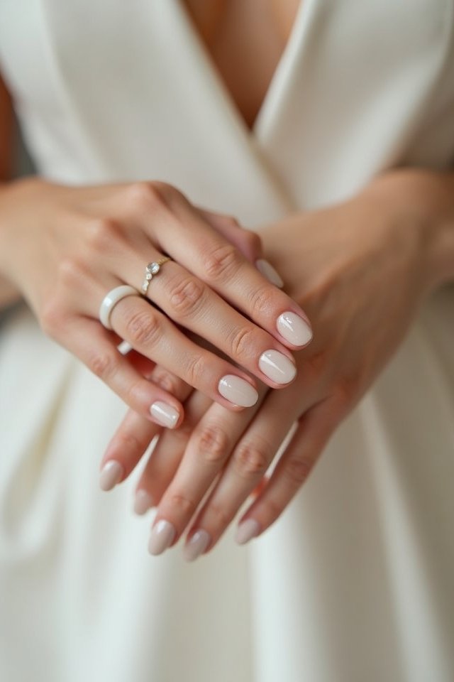 elegant minimalist nude nails