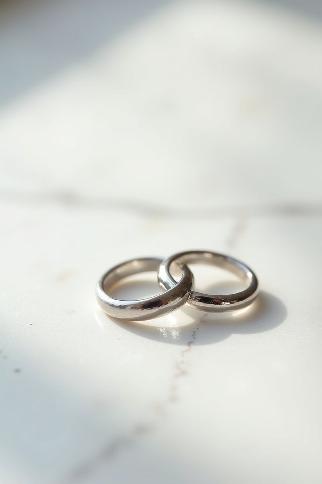 elegant minimalist platinum rings