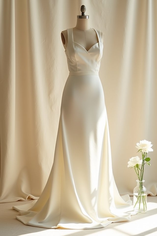 elegant minimalist satin dress