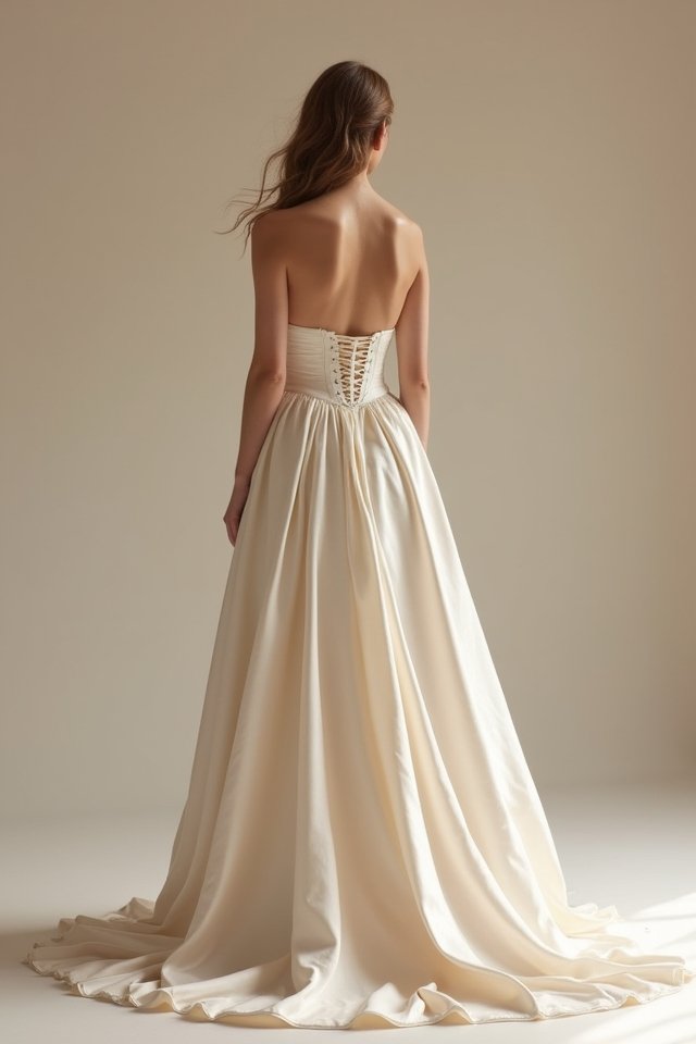 elegant minimalist satin gown