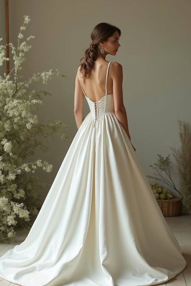 elegant minimalist satin gown