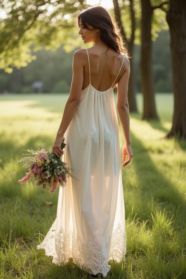 elegant minimalist slip dress