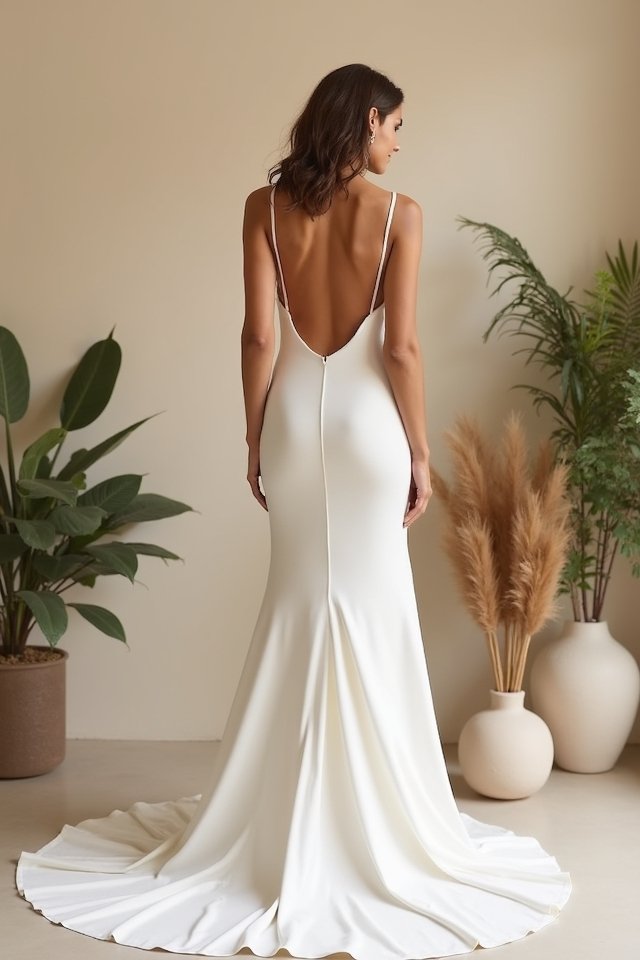 elegant minimalist slip dress
