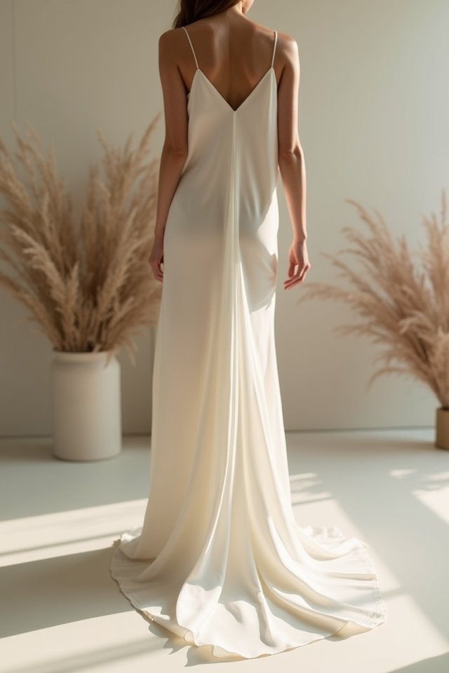 elegant minimalist slip dress