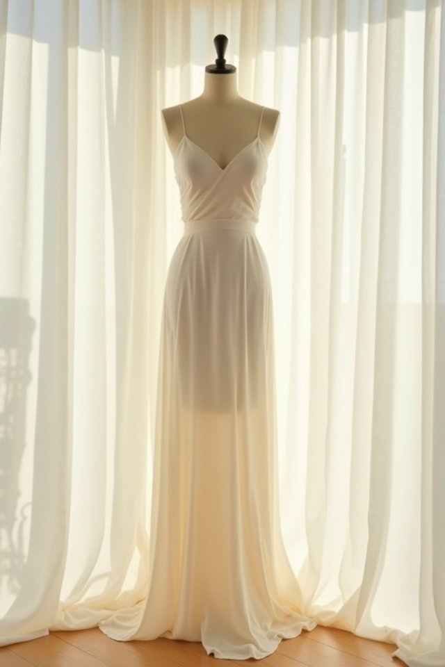 elegant minimalist slip gown