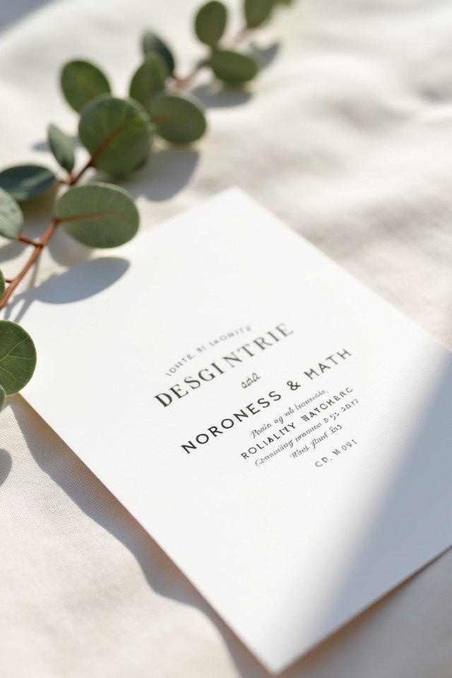 elegant minimalist typography invitations