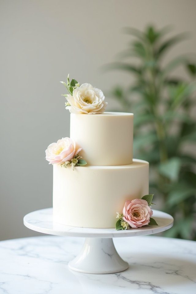 elegant minimalist wedding cakes