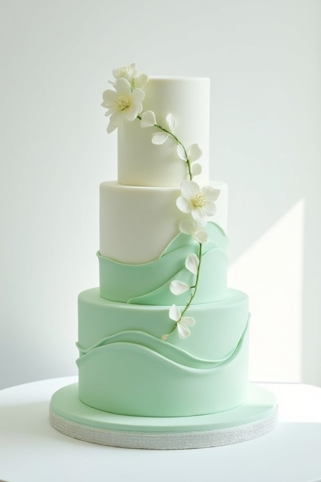 elegant minimalist wedding cakes