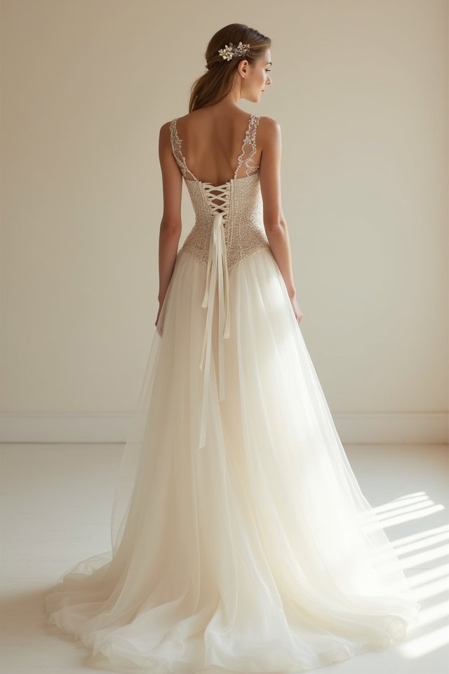 elegant minimalist wedding gown