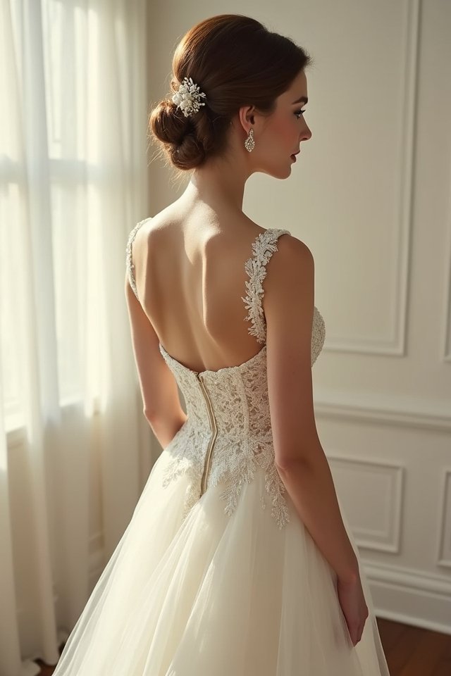 elegant minimalist wedding gown