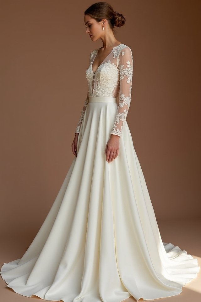 elegant minimalist wedding gowns
