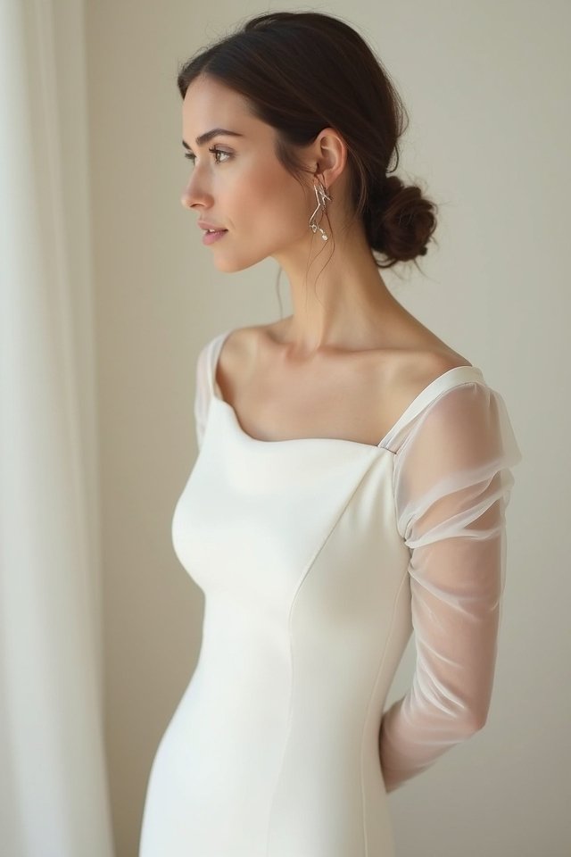 elegant minimalist wedding gowns