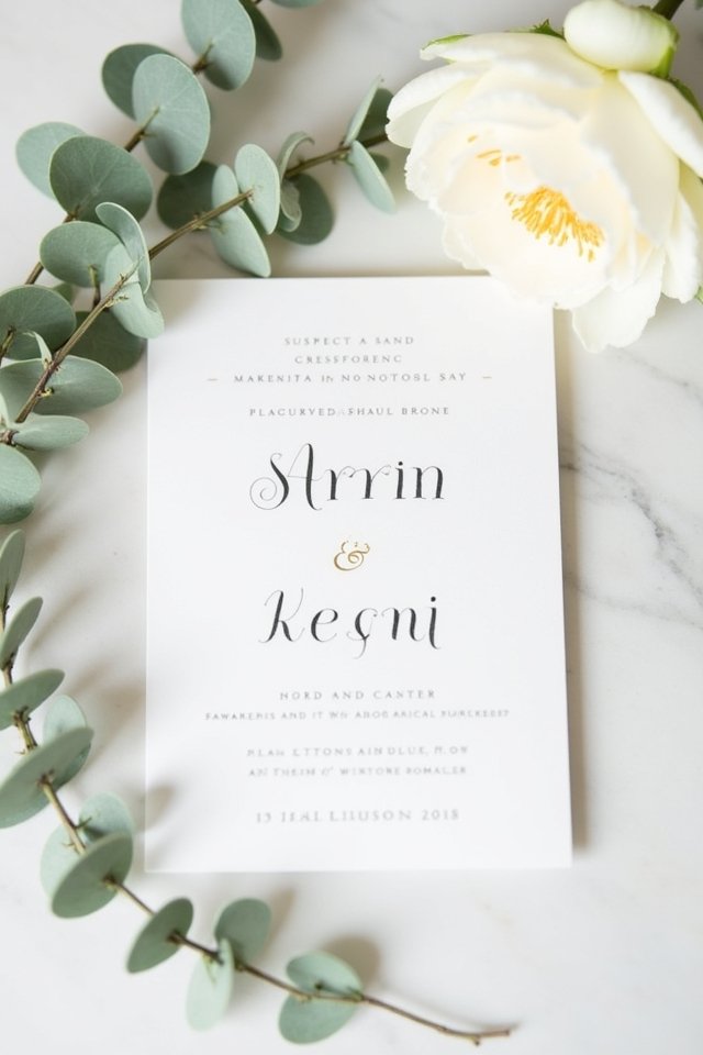 elegant minimalist wedding invitations