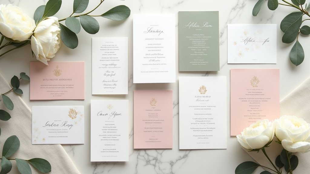elegant minimalist wedding invites