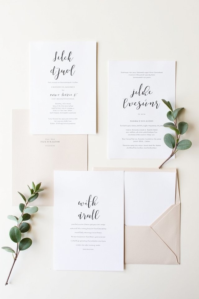 elegant minimalist wedding typography