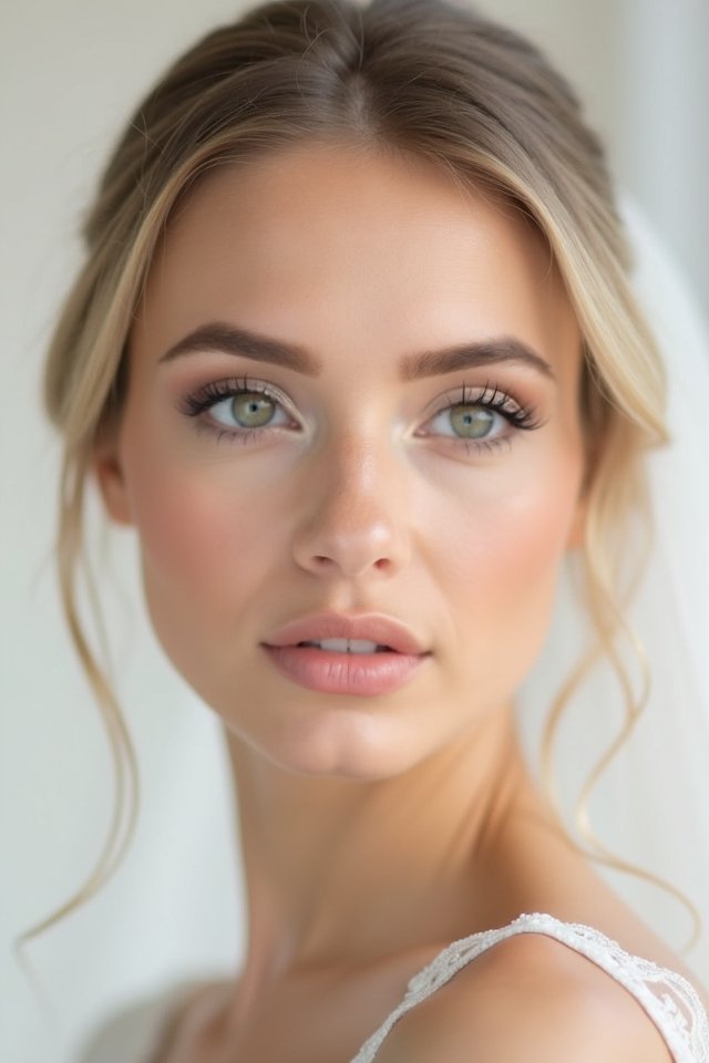 elegant minimalistic bridal beauty