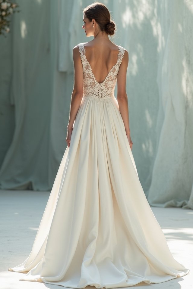 elegant modern a line gown