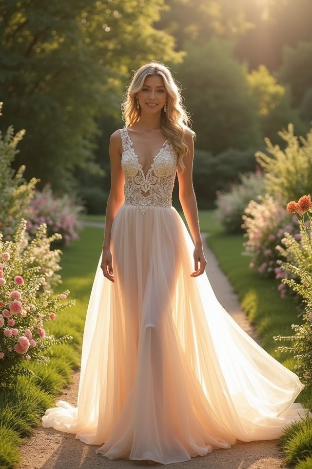 elegant modern bridal ensemble
