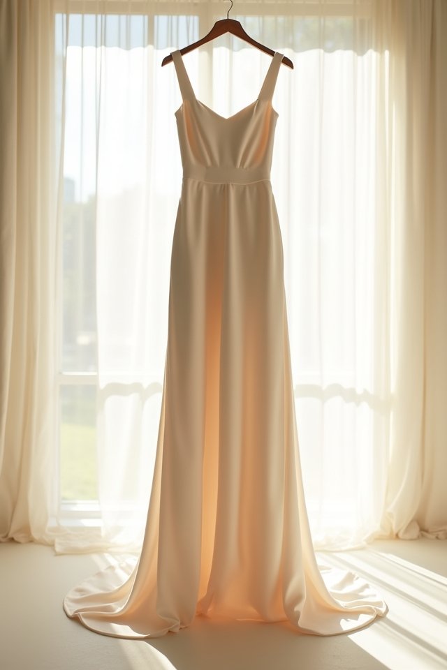 elegant modern silk gown
