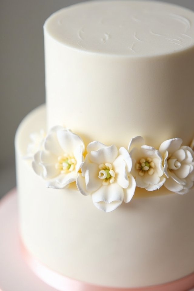 elegant monochromatic wedding cakes