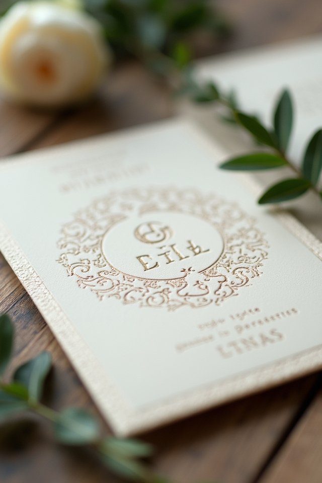 elegant monogrammed invitations showcase