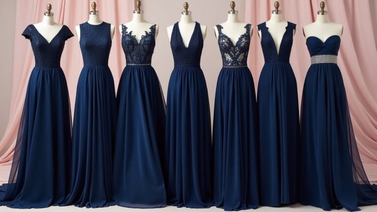 elegant navy blue dresses