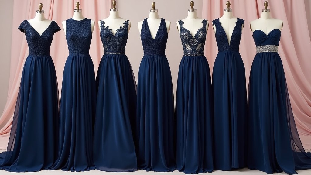 elegant navy blue dresses