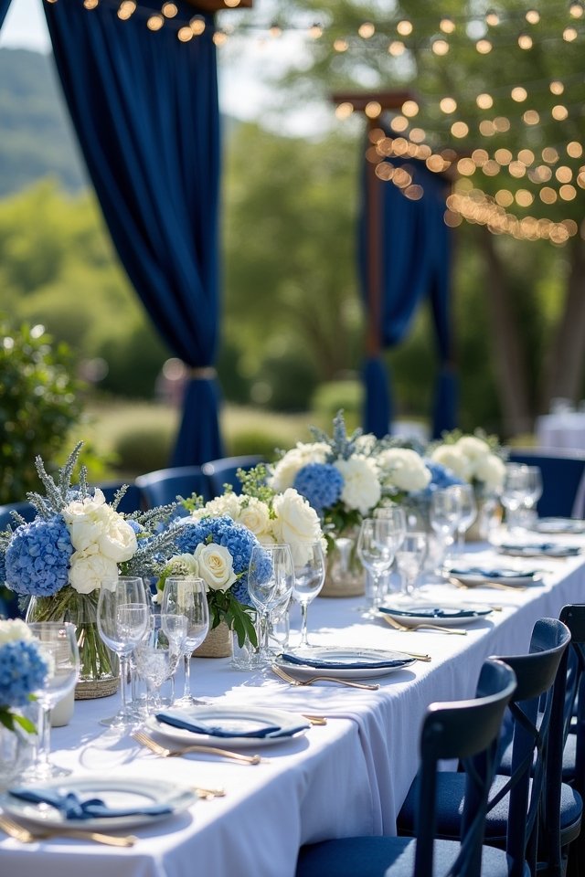 elegant navy blue wedding