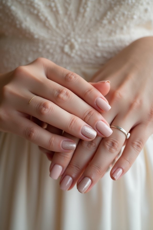 elegant neutral ombre glitter