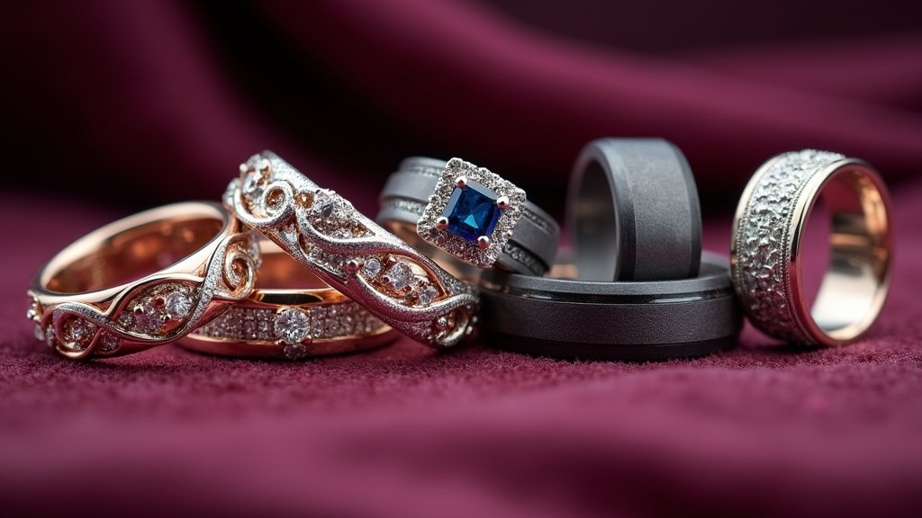 elegant non traditional wedding rings