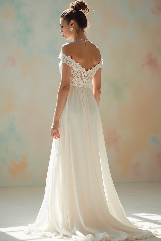 elegant off shoulder satin dress