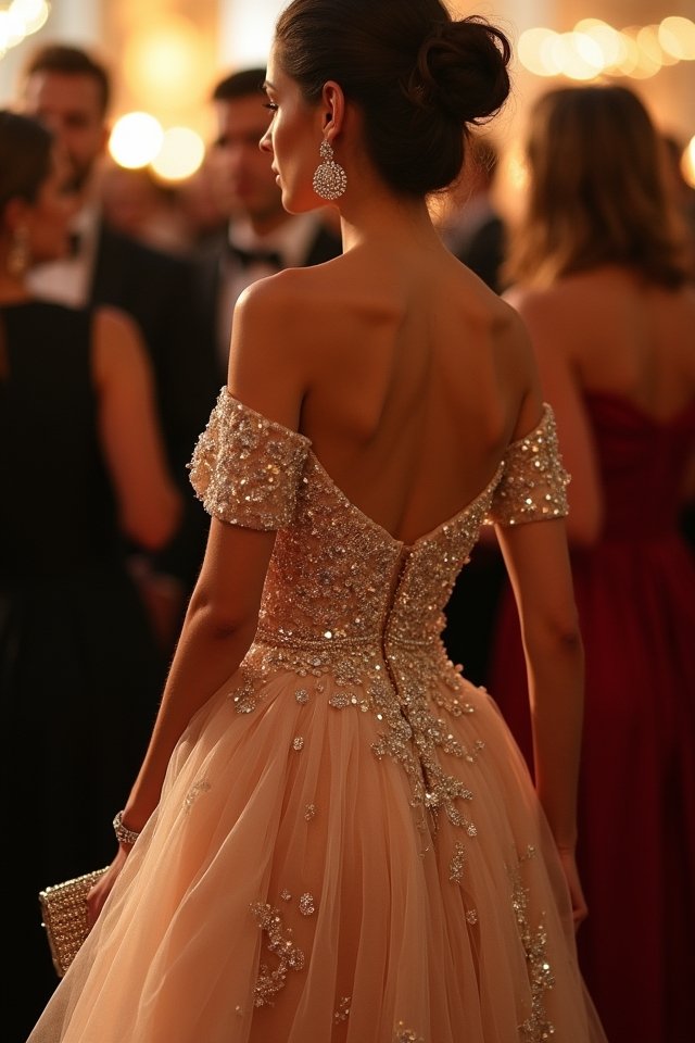 elegant off shoulder wedding gowns