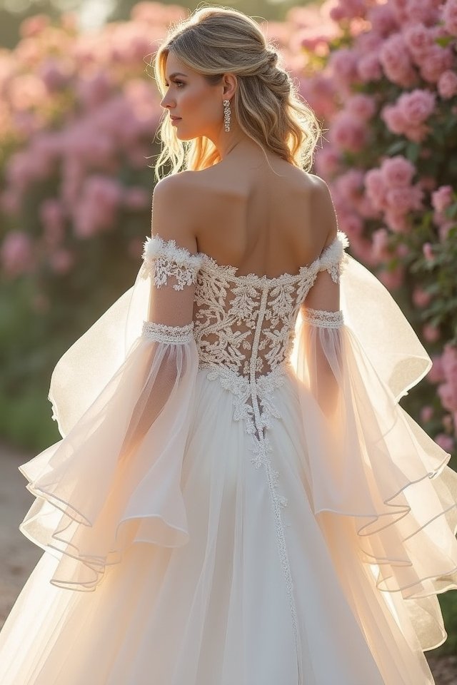 elegant off the shoulder allure