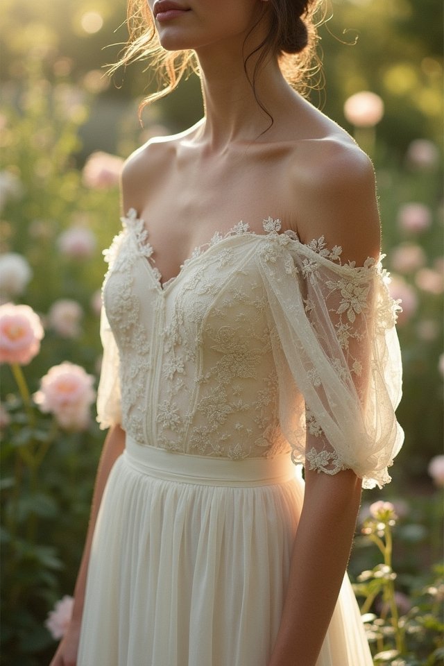 elegant off the shoulder dress