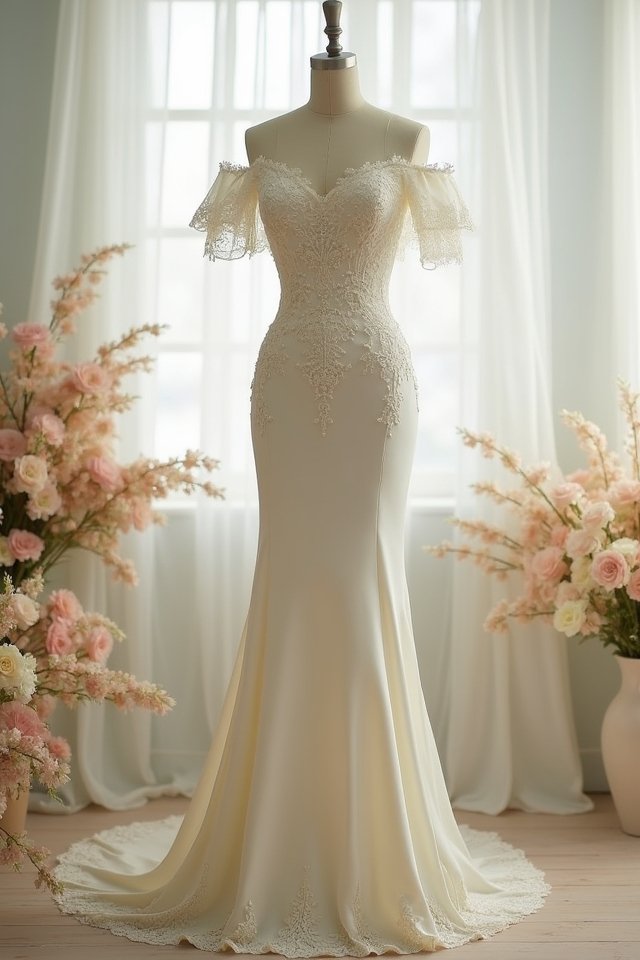 elegant off the shoulder dress