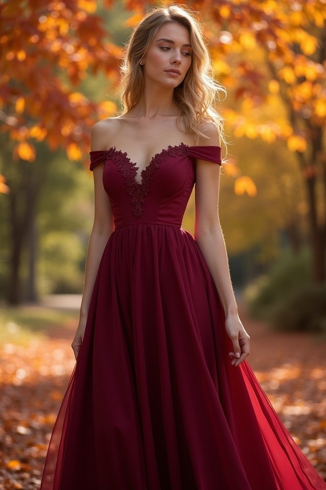 elegant off the shoulder dress