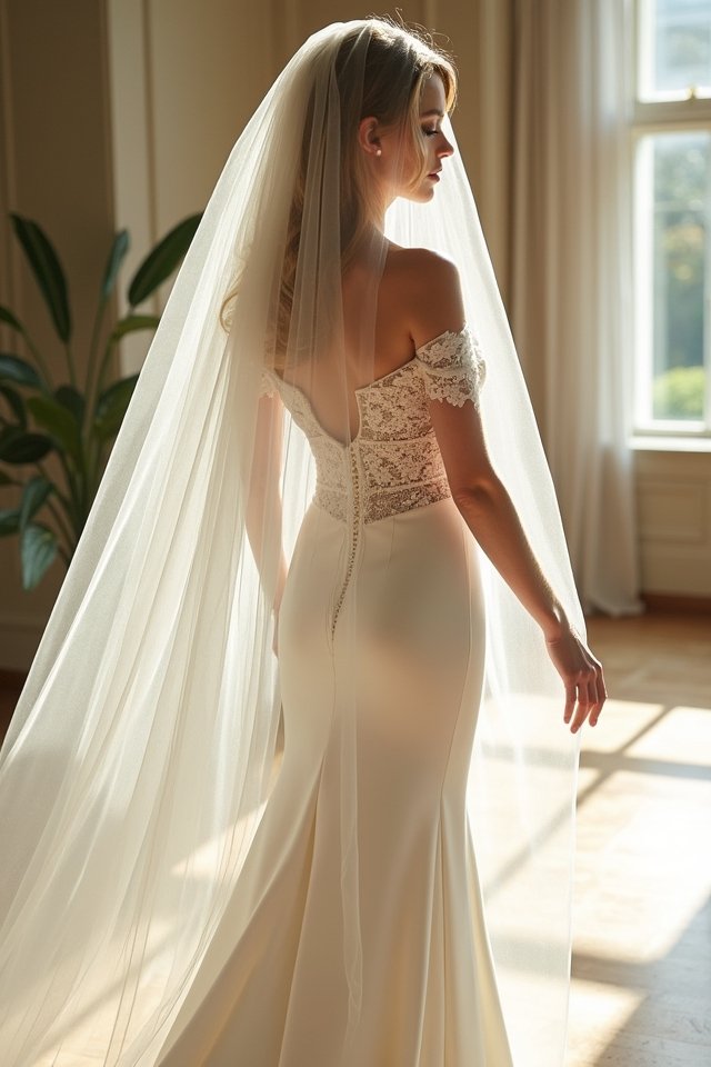 elegant off the shoulder gown