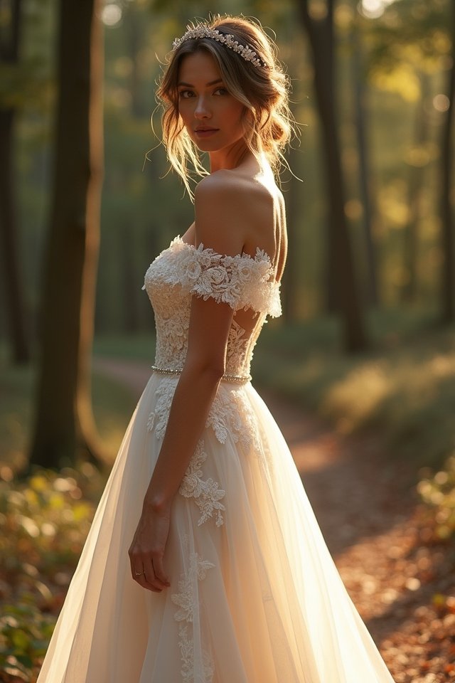 elegant off the shoulder gowns