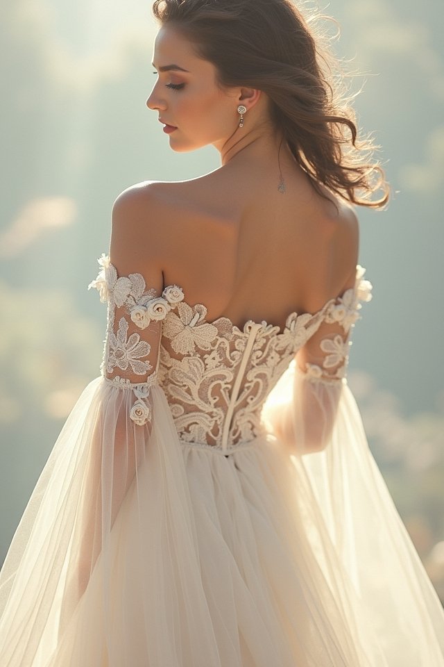 elegant off the shoulder gowns