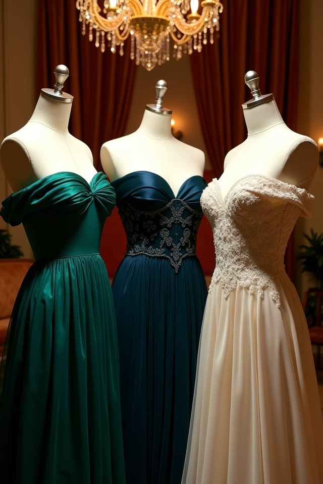 elegant off the shoulder gowns