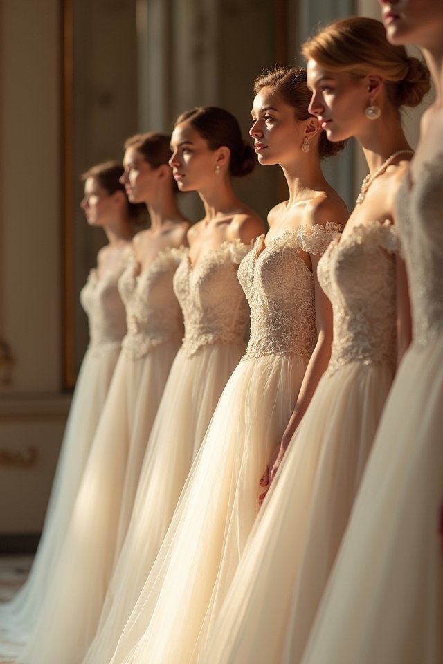 elegant off the shoulder gowns