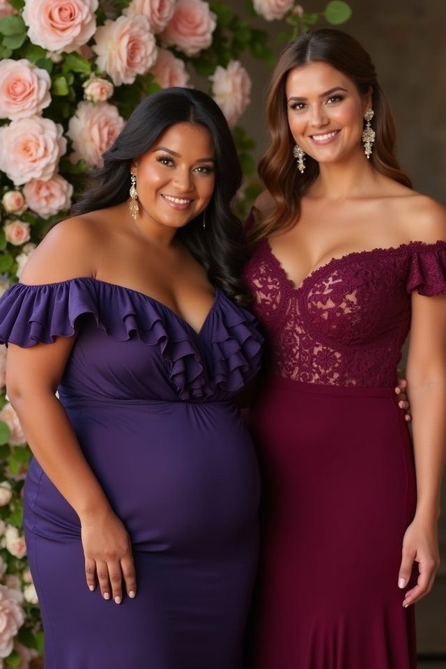elegant off the shoulder romance
