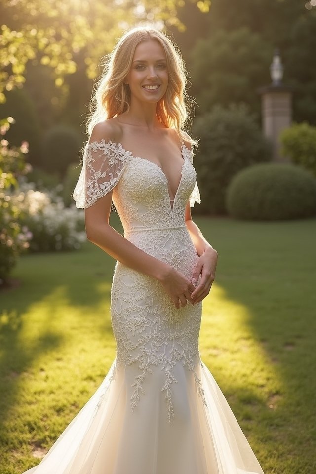 elegant off the shoulder romance